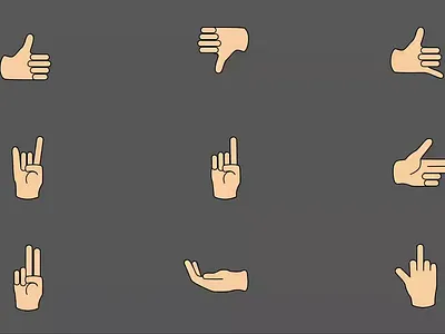 Hand Gesture Icons app tutorial approval click gesture explainer feedback gesture icons hand gestures hand icons interface design lottie animation modern overlay pointing hand presentation tap gesture thumbs down thumbs up ui icons ui interaction user guidance
