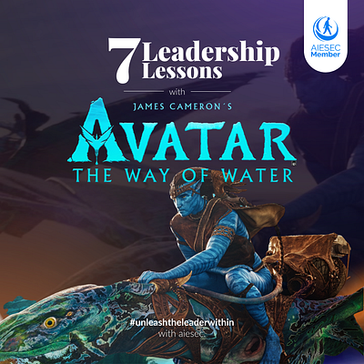 Leadership lessons with Avatar 2 graphic design