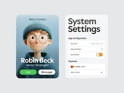 Meriko Typeface – UI Layout app design branding button card contact design layout settings toggle type typeface typography ui ui desgin
