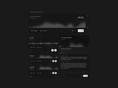 AI Voice Recorder Component design ui ui design ux ux design