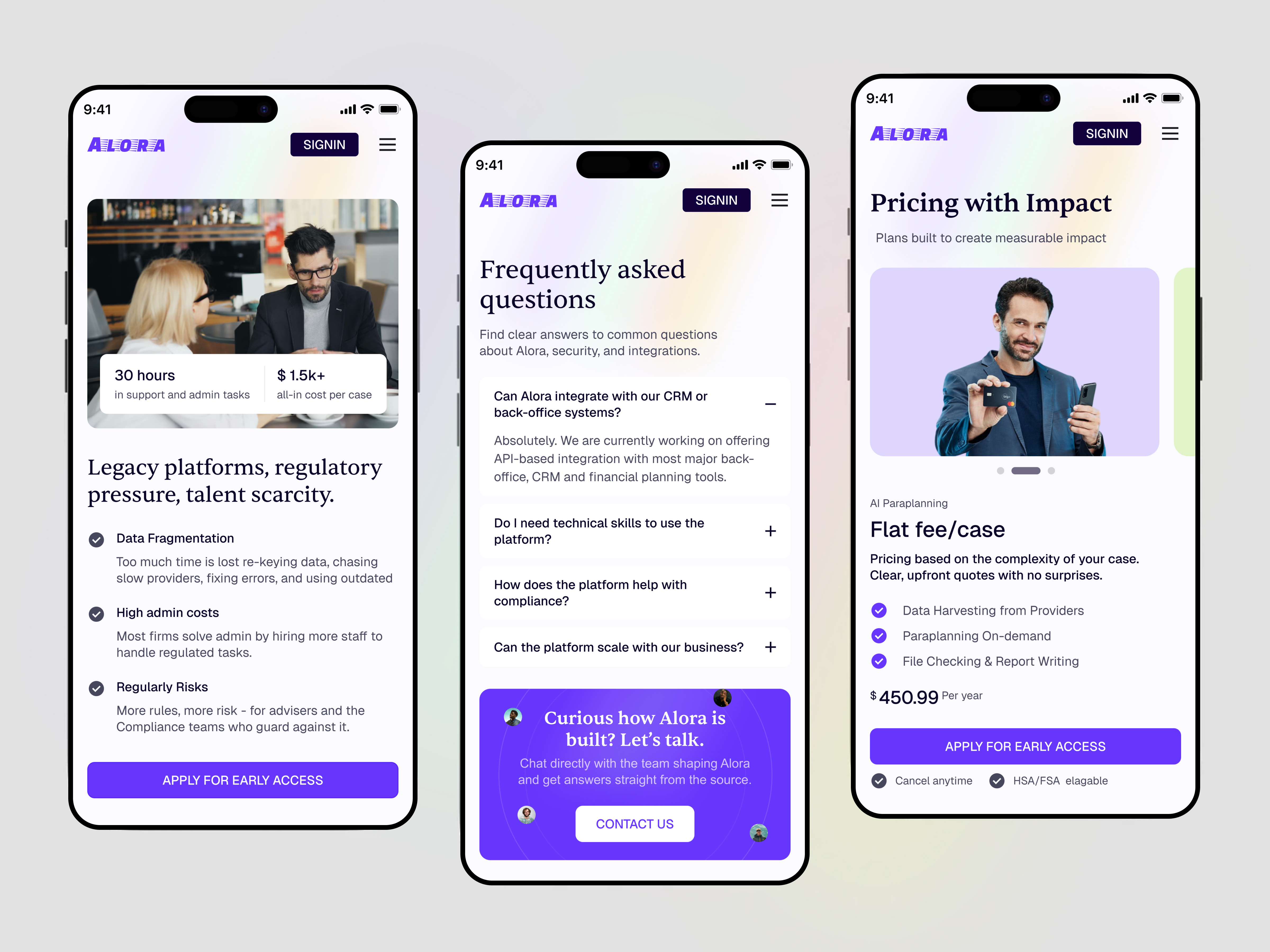 AI Paraplanner Service - Mobile Responsive Design ai financial website fintech interface mobile modern product design responsive tajul ui uiux