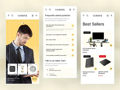 Ugmonk Store App – Minimal E-commerce Responsive 3d animation graphic design ui