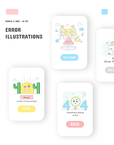 Error Illustrations 404 error error page icon illustration landing page vector web error website