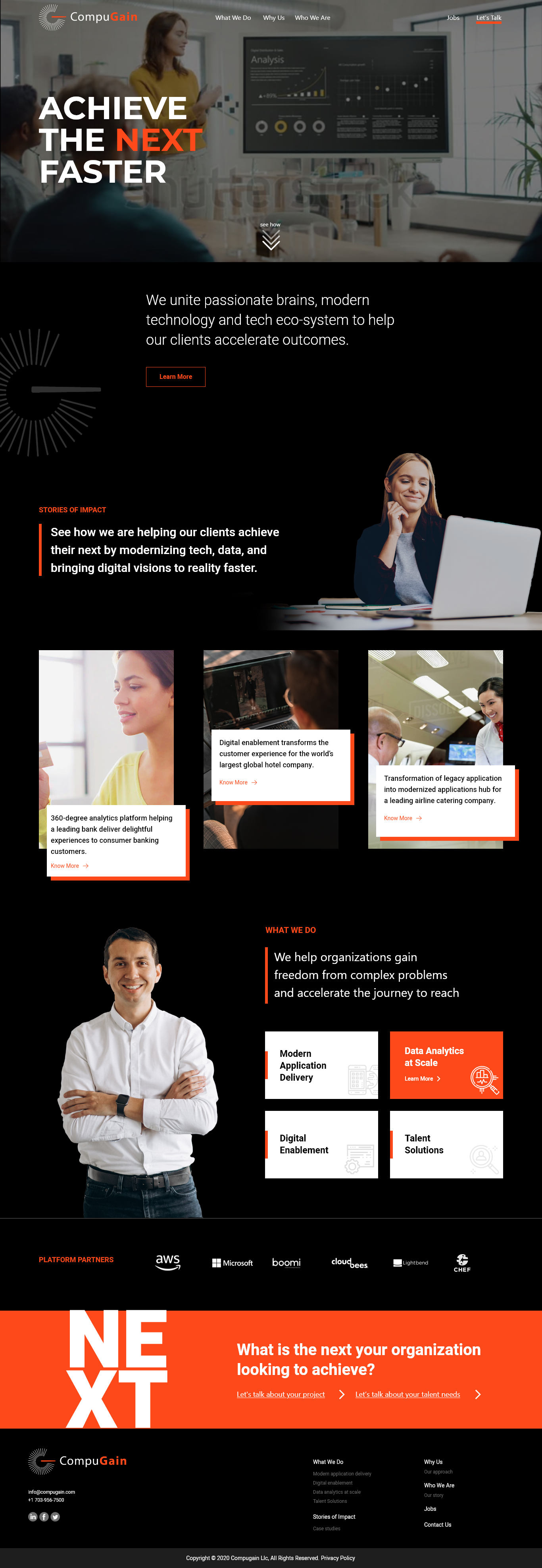 CompuGain branding design graphic design illustration logo design ui ui design ux design webdesign website design