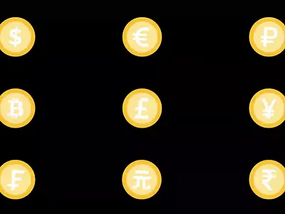 Currency Icons banking bitcoin capital coin crypto currency dollar economy euro exchange finance gold investment market money pound rich trading wealth yen