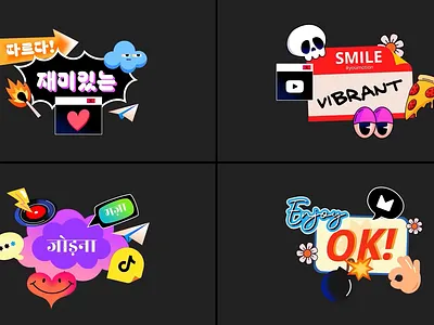 Social Media Constructor app branding constructor digital heart icons interface kit like messenger modern notification playful reaction social media social media icons spotify stickers thumbs up vibrant