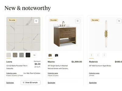 Product Cards products tiles ui