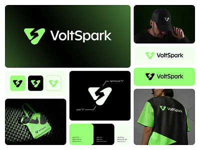VoltSpark – Renewable Energy Logo & branding Design bolt logo branding cleanenergy electricity logo energybrand green energy logo green tech logo icon lightning bolt logo logo logodesign minimal logo modern logo power logo solar energy logo sustainability tech logo wind energy logo