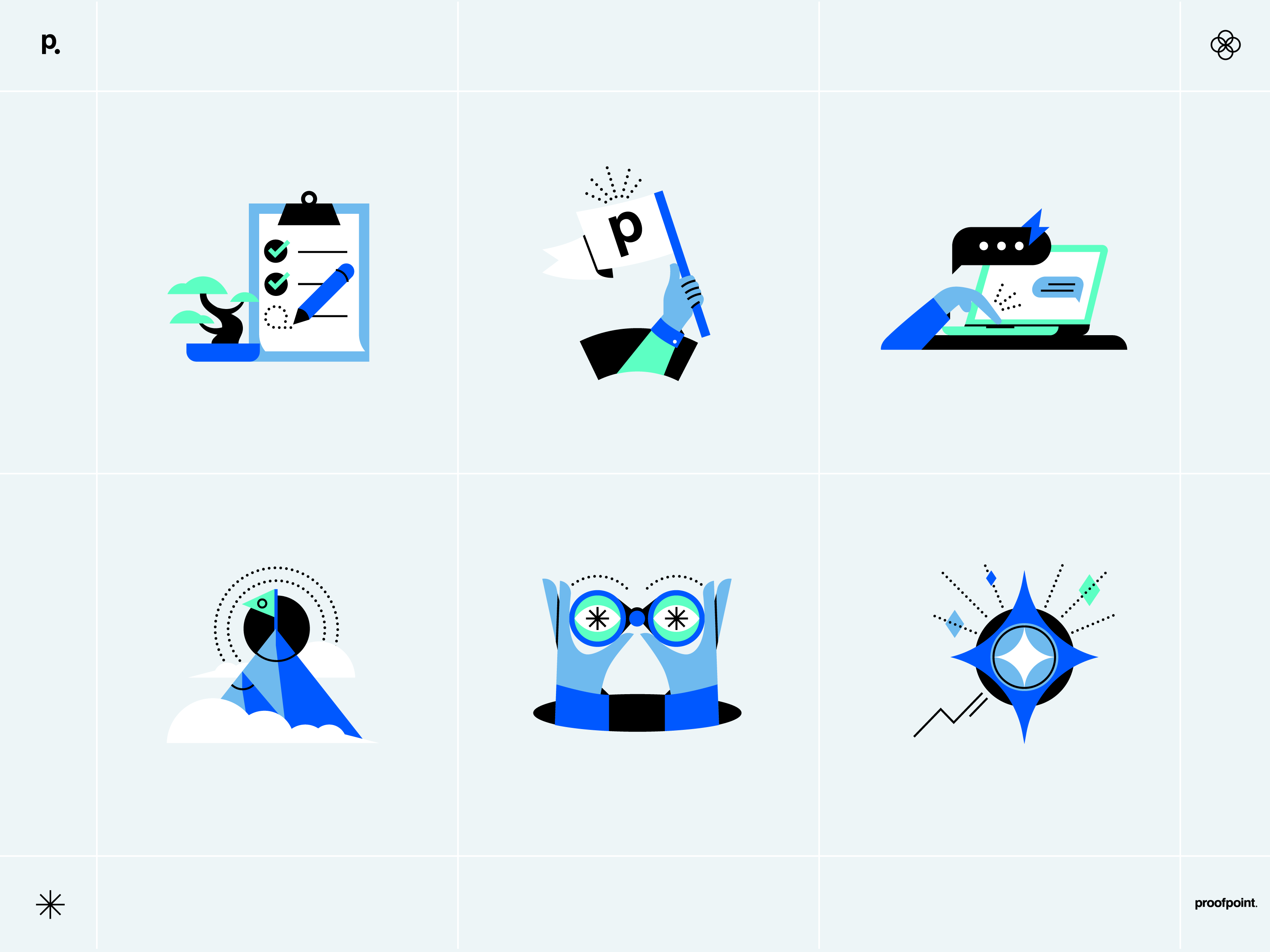 Proofpoint • Illustrated Icons ai brand icons colored feature icons icon system icons illustrated icons illustration system multicolor proofpoint spot illustrations