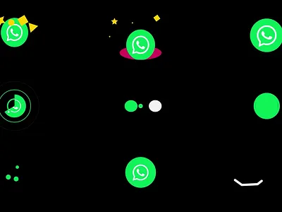 WhatsApp Logo Animation Lottie app interface animation app promo assets chat icon animation clean logo animation logo reveal minimal lottie animation messaging app animation mobile ui elements modern flat animation motion graphics pack social media branding social media logo ui animation video overlay assets whatsapp logo animation