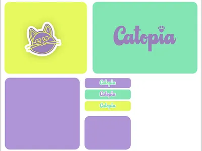 Catopia brand design branding colors design graphic design graphics illustration logo mascot motion graphics ui vector