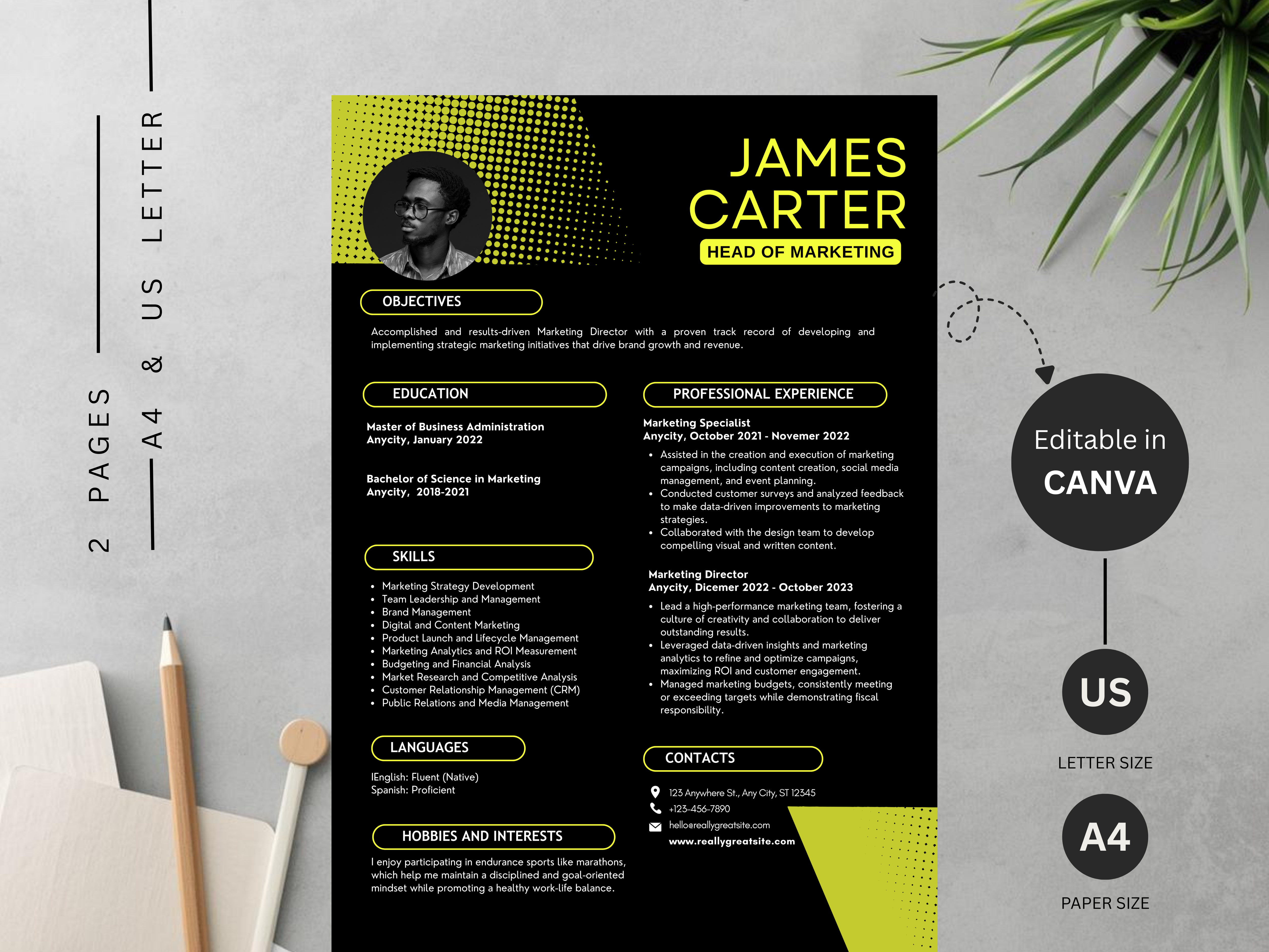 Example of Done For You Canva Resume & Cv Templates