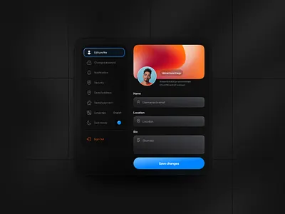 ✏️ Edit Profile Modal — UI/UX Exploration darkmodeui dashboard design designsystems interface minimal modal product product design productdesign profile setting ui uiux uiuxdesign user user interface userexperience uxpatterns web design