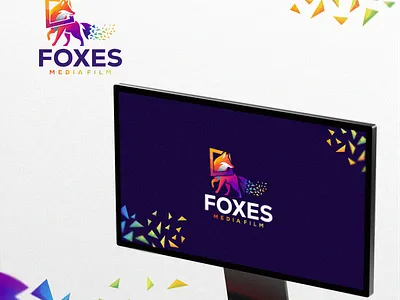 FOXES MEDIA FILM 3d animation brand branding design digital emblem film forsale foxes graphic design illustration logo media motion graphics sport tech tv ui vector