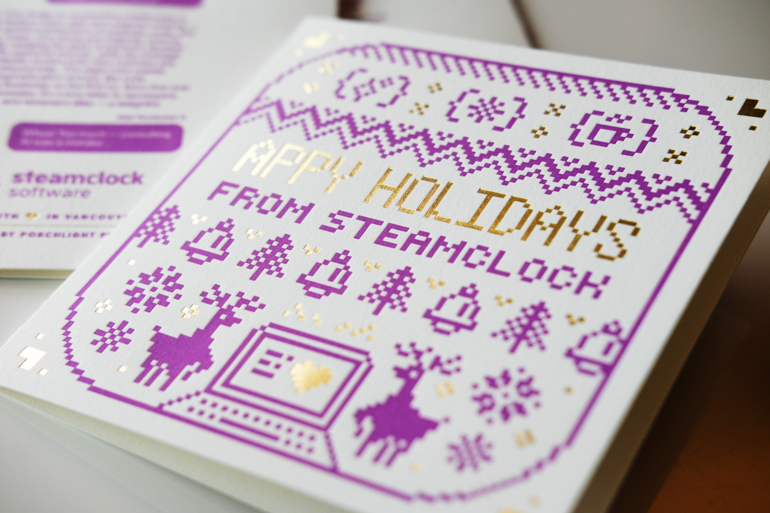 Example of 2025 Steamclock Holiday Cards