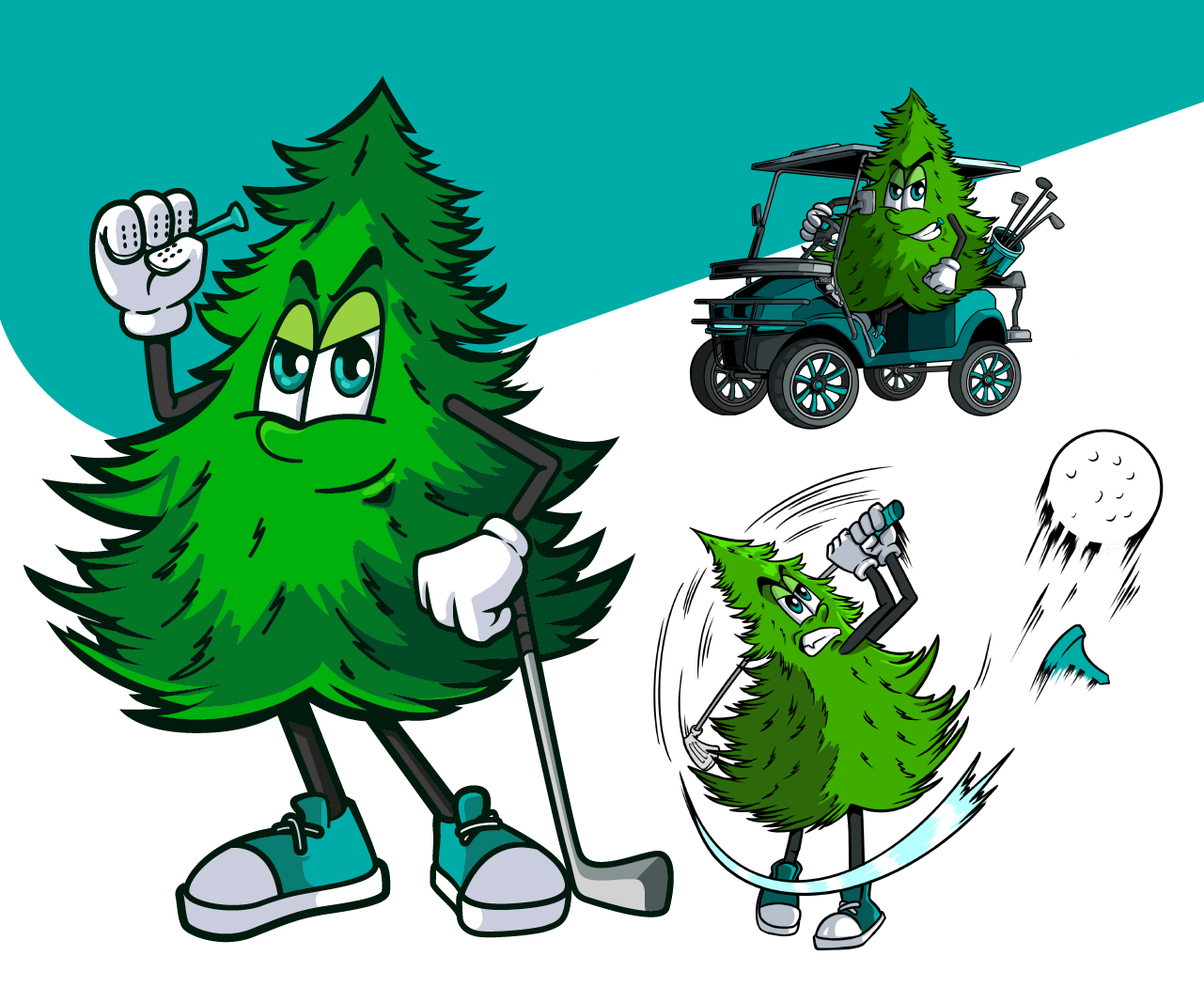 Golf Mascot logo adobeillustrator branding cartoon cartoonlogo cartoons character characterdesign design graphic design illustration logo logocartoon logos mascot mascotlogo sticker vector vectorart