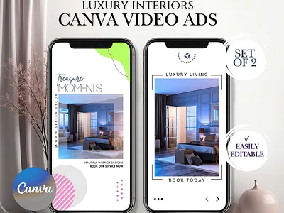 Canva Video Ads for Home Décor advertising animation branding canva graphic design motion graphics template video