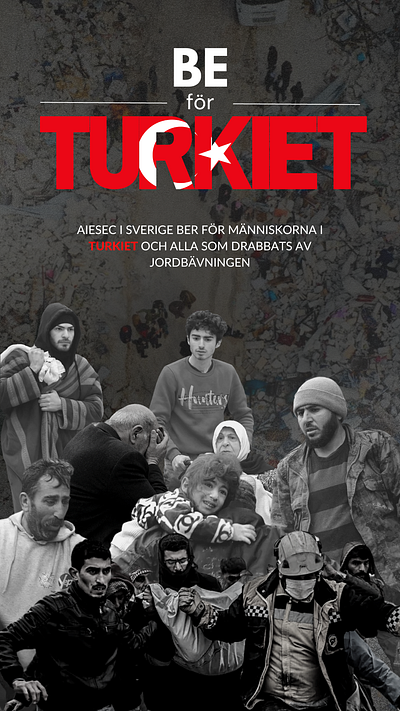 Pray for Turkey (swedish) graphic design