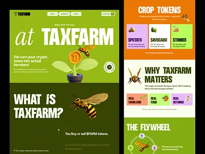 TaxFarm Web3 Landing Page Design | Crypto Farming Website UI blockchain design branding crypto crypto landing page crypto wallet crypto website defi design digital product illustration ui landing page landing page design modern ui product design startup website ui design web ui web3 landing page website design website landing page websitedesign
