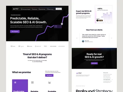 Profound Strategy - SEO & AI growth platform ai branding digital marketing digital marketing agency growth landing page landing page design marketing marketing agency marketing agency website marketing website product design seo ui ux ux design web web design web interface design website design