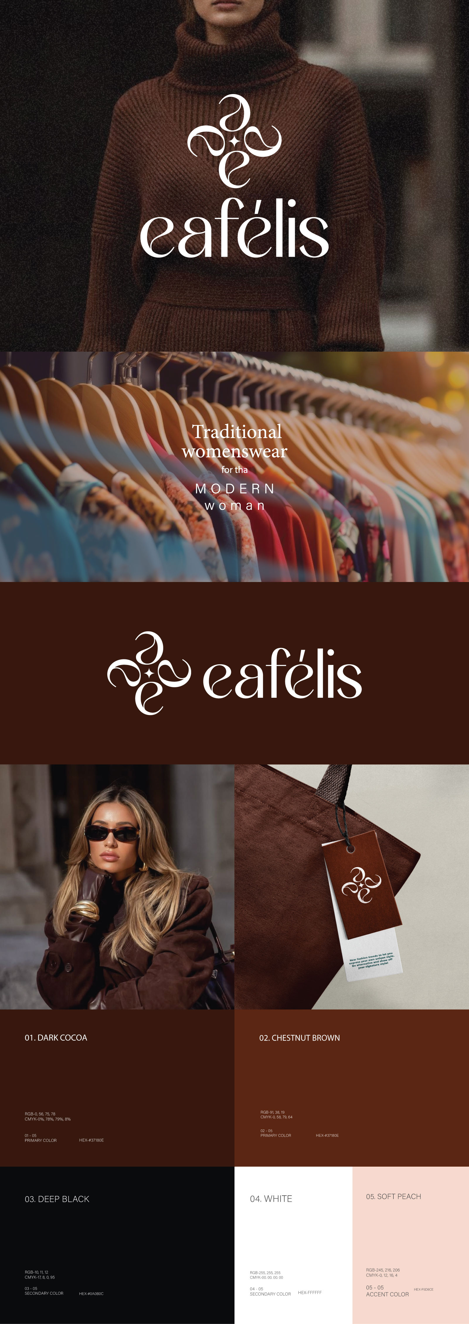 Eafélis — Fashion Logo & Clothing Brand Identity apparelbranding clothingbrandidentity fashionlogodesign luxuryfashionlogo womenswearbranding