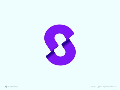 Letter S Logo, 36 Days of Type and Branding 19/36 bend bold branding bright clean color contrast fold geometry icon logo mark minimal modern monogram organic simple