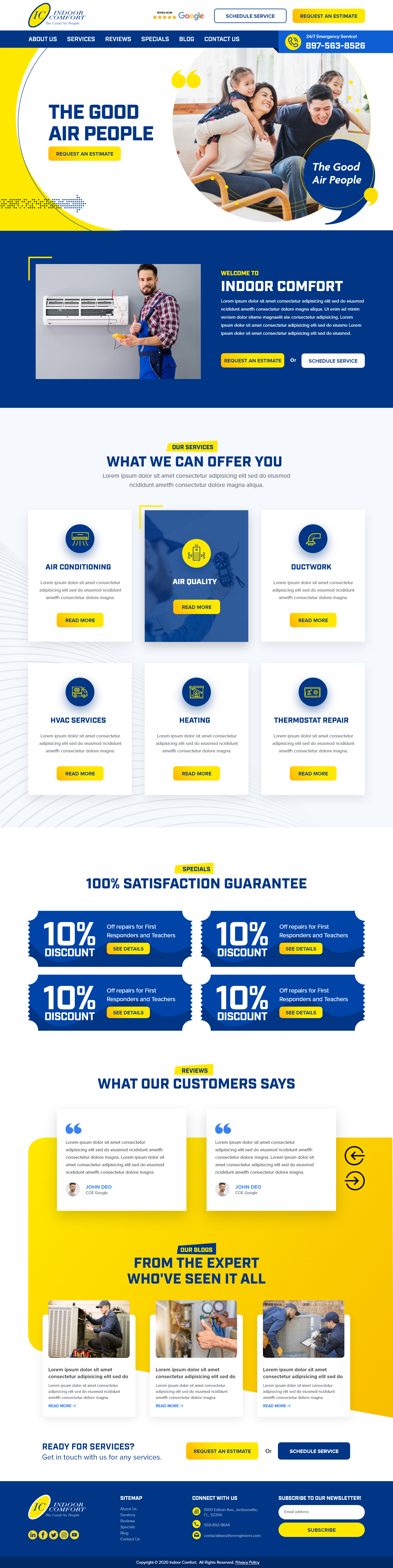 Indoor Comfort branding design graphic design illustration logo design ui design ux design webdesign website design