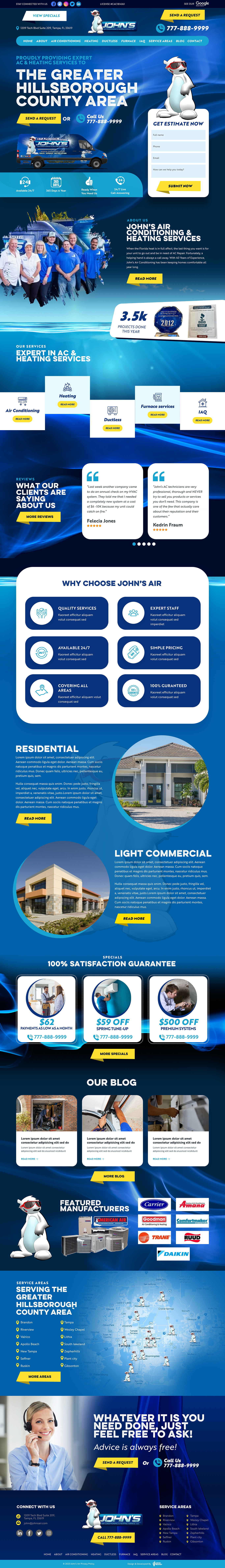 Air Conditioner Landing Page ui design