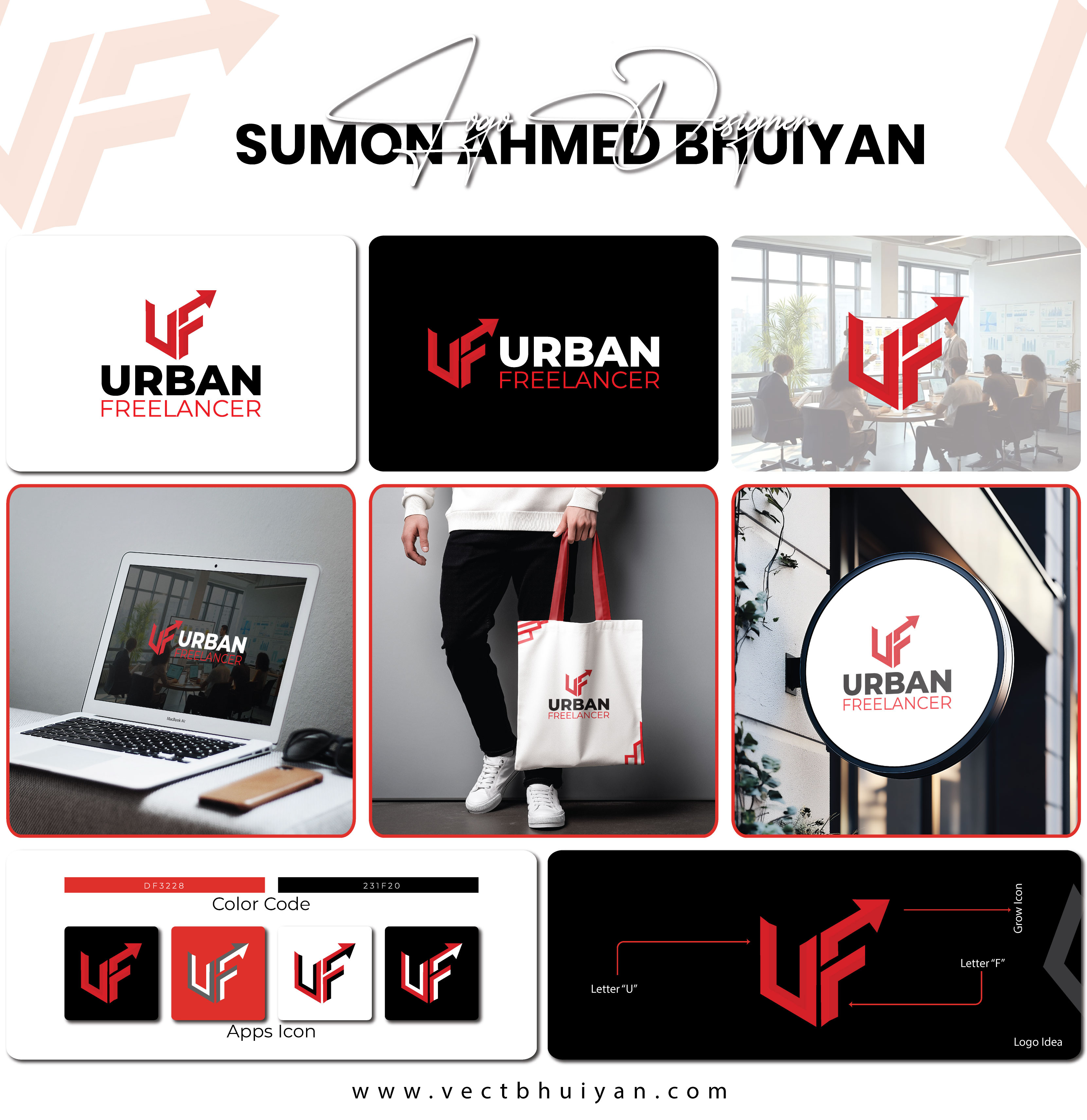 Urban Freelancer—A Bold Identity Built for Growth australiabranding australiadesigner brandidentitydesign branding canadabranding canadadesigner creativebrand freelancebranding graphic design logo logodesign modernbranding professionaldesign ukbranding ukdesigner usabranding usadesigner visualidentity