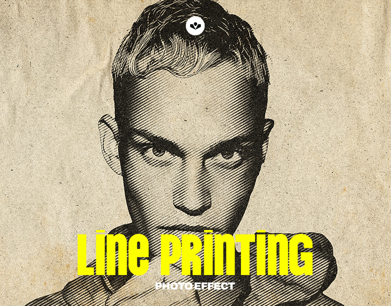 Line Printing Photo Effect design graphic design halftone line paper photo effect photoshop printing solasome texture