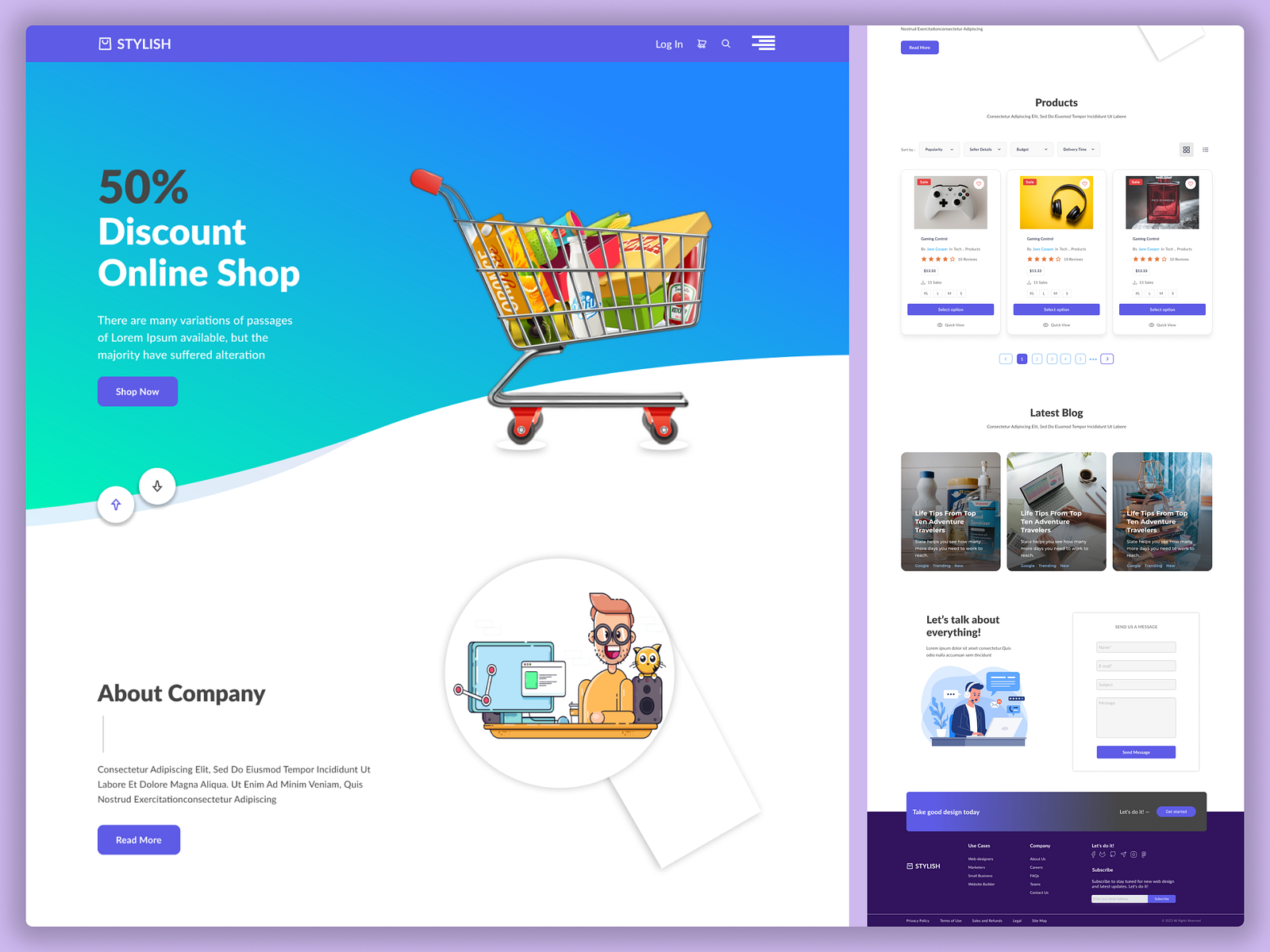 Landing Page Design by Moshahed Somrat on Dribbble