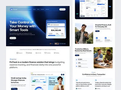 Fintech" Landing Page Design bank finance finance landing page finance saas landing page finance web design fintech fintech landing page fintech website landing page design modern saas website saas landing page saas website saas website design uiux web design website design
