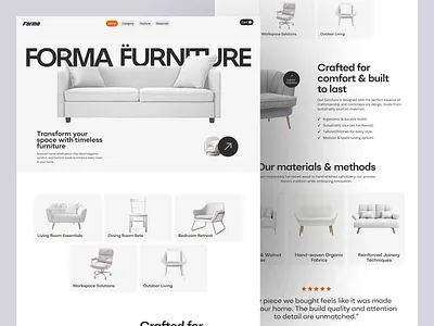 Minimal Furniture Ecommerce Website - Home Décor Interior Design furniturestore homedecor minimalui modernui productwebsite shopifystore
