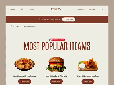 Food Ordering Product Page UI – Restaurant Menu & Popular Items b2b business burger website ui design ecommerce ui fast food website food ordering ui food product design food website halal food landing page landing page design restaurant website design restaurant website ui ui design website