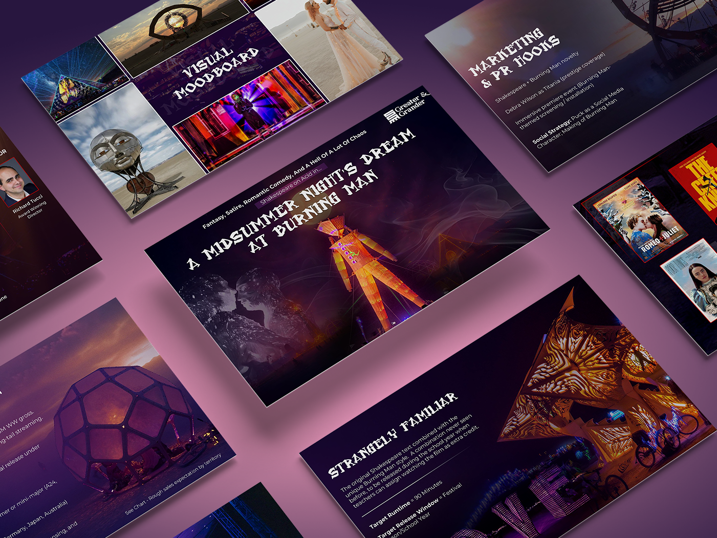 Midsummer Night's Dream | Film Pitch Deck adobe illustrator adobe photoshop creative presentation design film graphic design illustration movie pitch deck pitch deck design pitch deck presentation powerpoint presentation series series pitch thriller