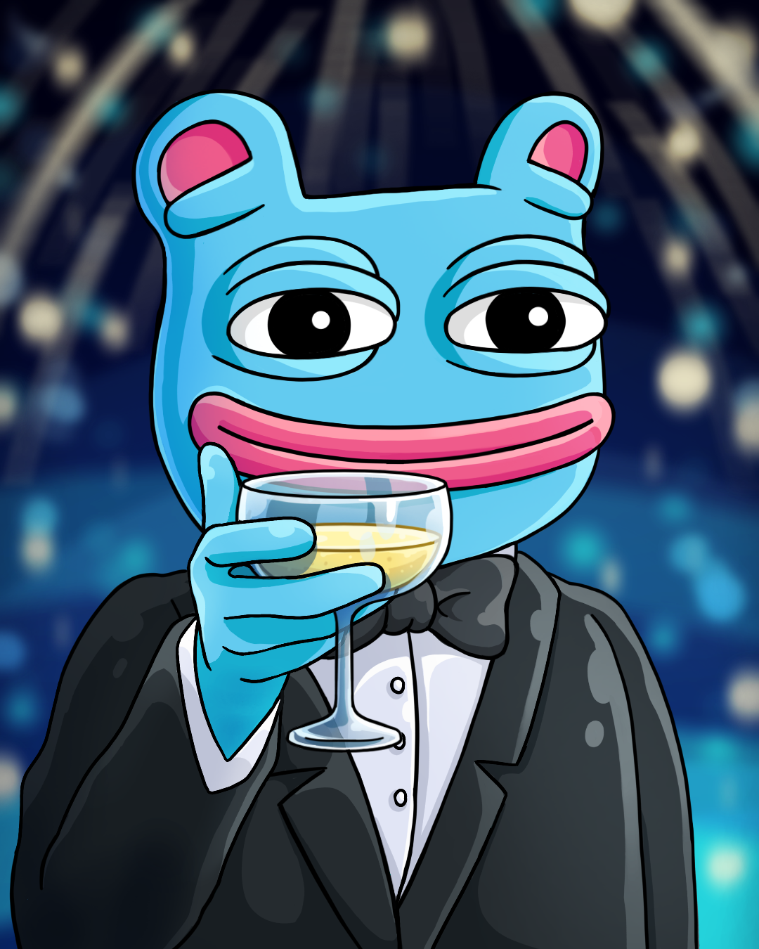 Gatsby meme. Cartoon illustration for X post cartoon cheers comic crypto di caprio gatsby illustration mascot meme meme coin memecoin pepe social media web3 x post