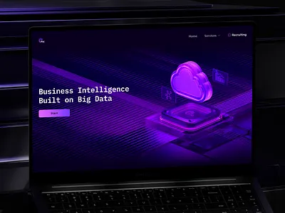 Pixl - Big Data & BI Website 3d analytics big data dark mode glassmorphism nexa nexaideas saas tech uiux web design