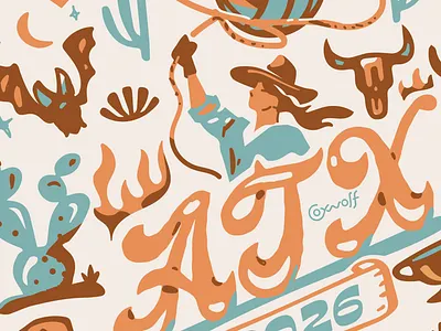 Texas Volleyball Illustration branding custom type desert drawing font design graphic design illustration lettering logo nature packaging print retro sports texas vintage volleyball western wildlife