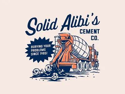 Solid Alibi's - Cement Co. artworks branding geometric graphic design hat graphics illustration logo logo designs monoline rope hat trucker vintage vintage art vintage artworks vintage badges vintage hat vintage illustration vintage logo vintage t shirt