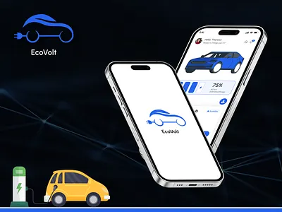 EcoVolt - EV Charging Mobile App cleanenergy design ecofriendly electricvehicle evapp evcharging evstation figma greentech minimal ui ui design uiux uiuxdesign ux