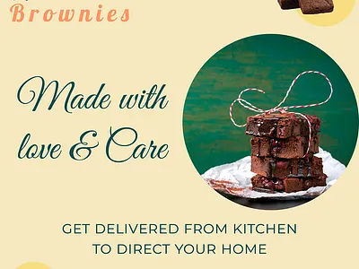 🍫 Brownie Bliss Drop! bakery branding brownies creative dessert dribbble graphic design instagram post social media design ui inspiration