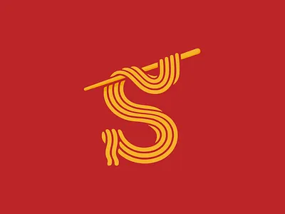 Letter S Noodle Logo bold brand design branding culinary food hand made identity illustration letter logo design logo inspiration modern noodle restaurant branding restaurant logo sushi takeaway traditional typography vector