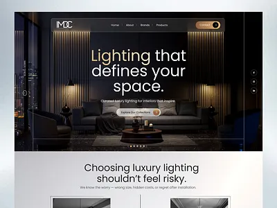 High-End Lighting Store Website Design america brands design ecommerce furniture high end homepage interior design lighting luxury luxury design photography premium product product design sophisticated ui design uiux web design website design