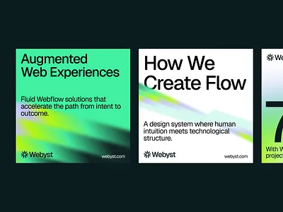 Webyst — Social Media Visual System ai branding colorful flow gradient logo mark social w