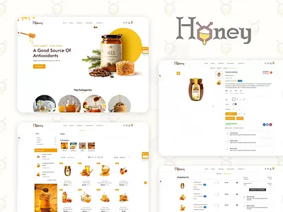 🍯 Sweet Harvest E-commerce Experience ecommerce web design fast loading website healthy food ecommerce organic honey prestashop theme seo friendly design