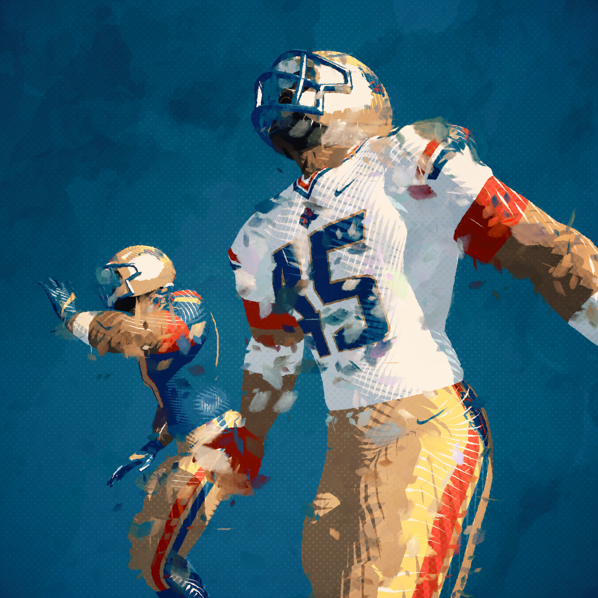 Painterly Football Frames animation football nfl style frames