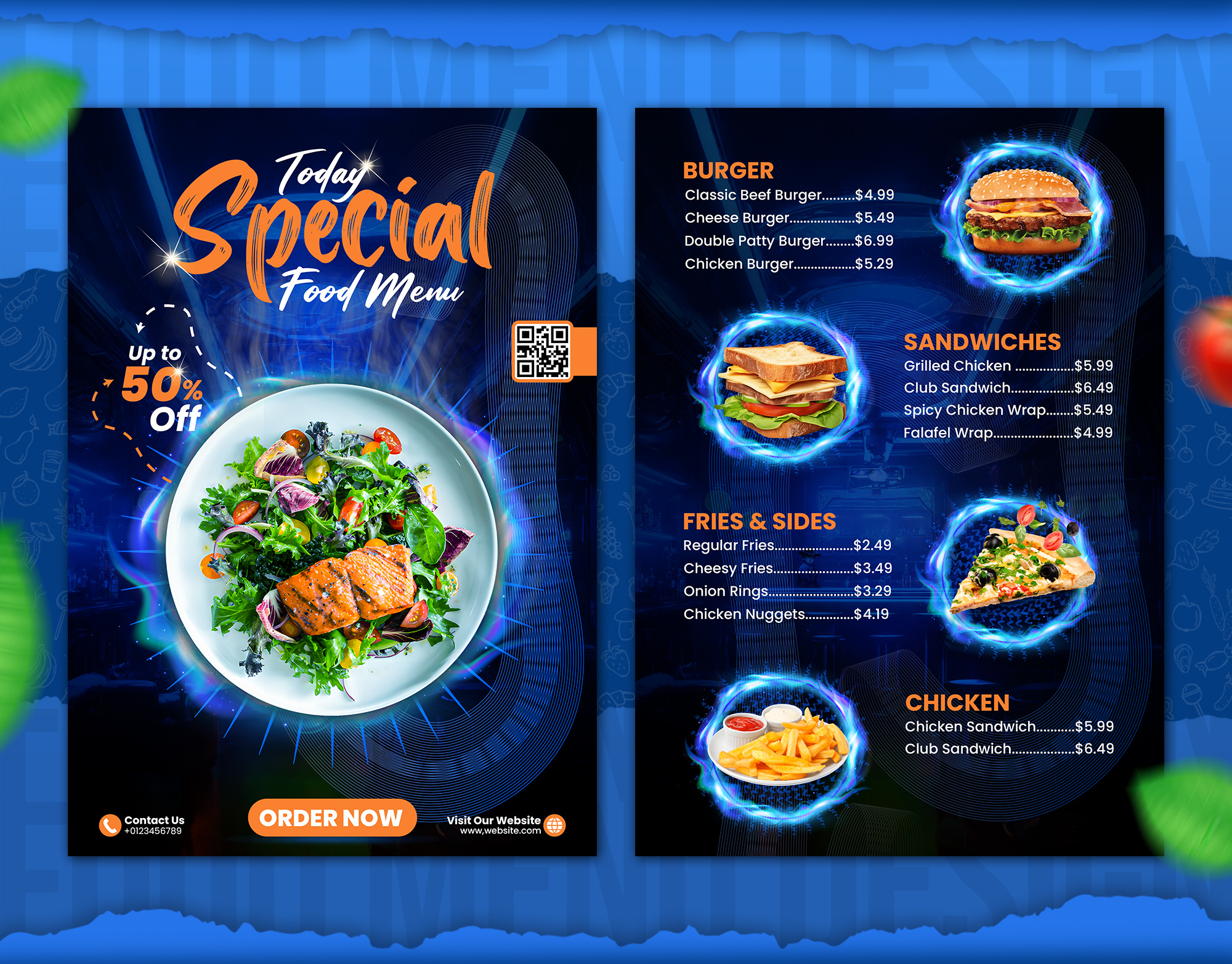 Professional Restaurant Food Menu Design digital menu fast food menu food advertisement food flyer design food graphic design food menu design menu layout menu poster print design restaurant branding restaurant marketing restaurant menu