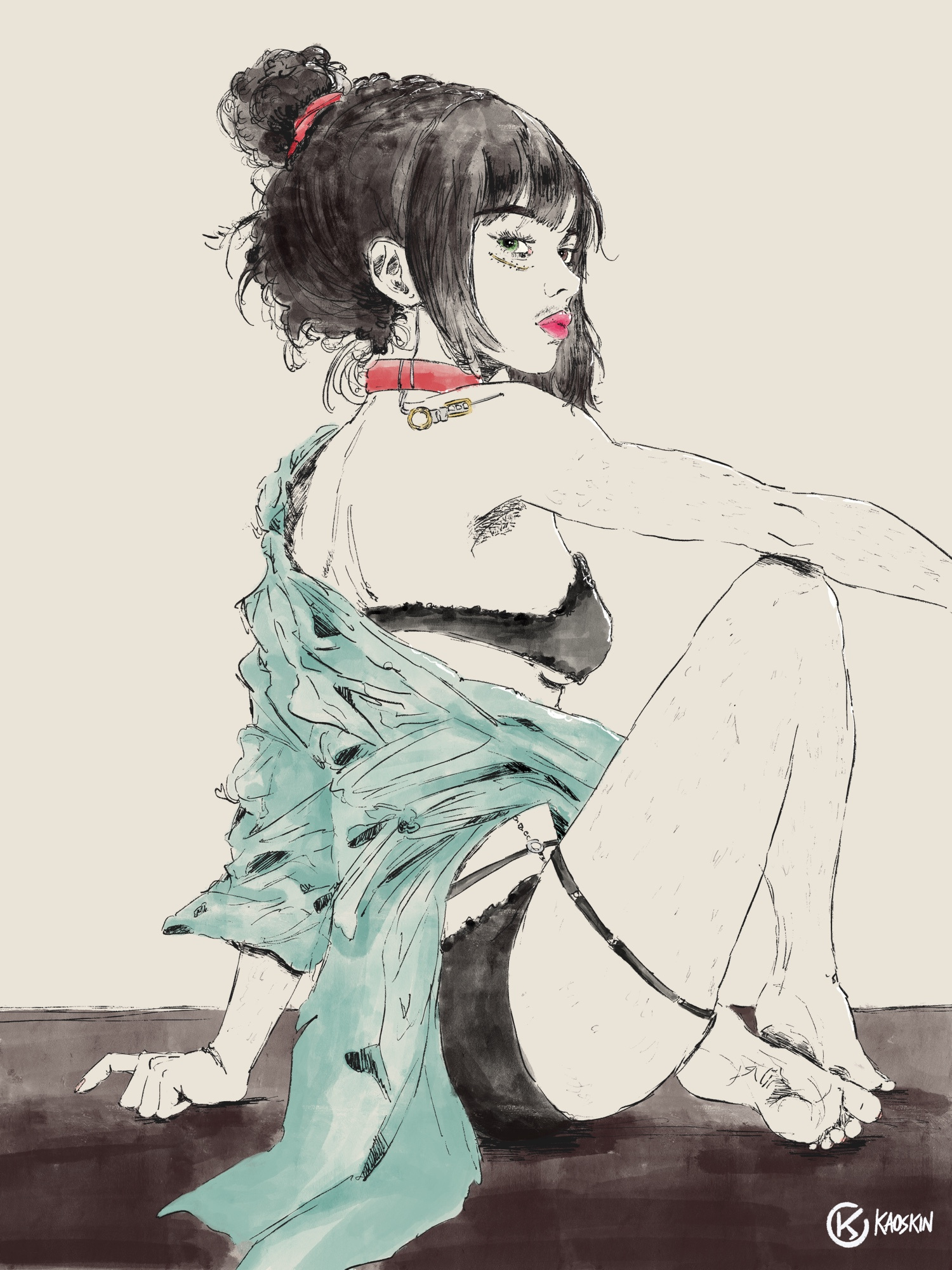 Graft artdirection characterdesign conceptart contemporaryart cyberpunk darkart digitalart experimental figurative illustration lineart portrait procreate sci fi surreal texture visualart