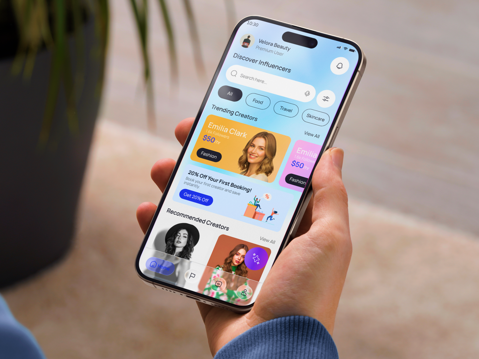 AI Creator Marketplace Mobile App UI for Influencer Platforms ai app ai influencer marketing app concept clean ui conversion focused creator marketplace dark mode ui dashboard ui design system fintech style ui marketplace app minimal design mobile app design modern interface product design saas ui startup design ui ux design ux research