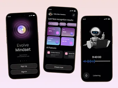AI Chatbot Mobile App UI Design ai assistant ai chat generator ai chatbot ai chatbot app ai message ai mobile app app interface best app design chat ai chat app chat bot chatbot chatbot ui conversational ui messaging app mobile app mobile app template mobile app ui modern ui ui design template